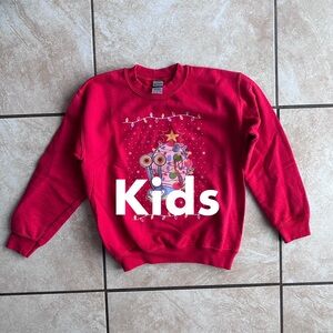 Gildan Kids Red Festive Sweatshirt